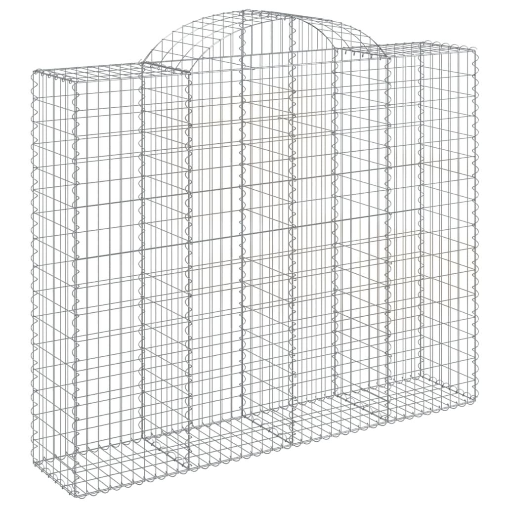 Coș gabion arcuit, 200x50x160/180 cm, fier galvanizat