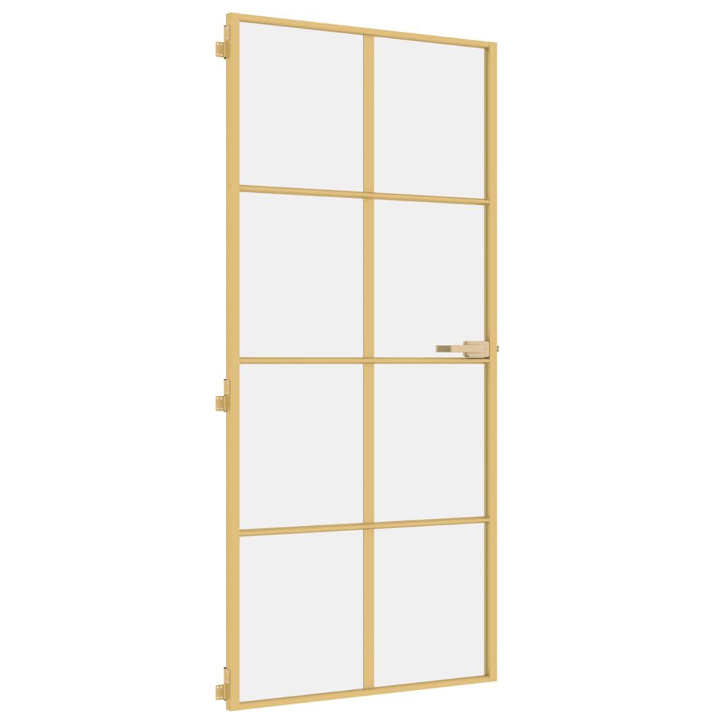 Ușă interioară Slim auriu 93x201,5cm sticlă securizată/aluminiu