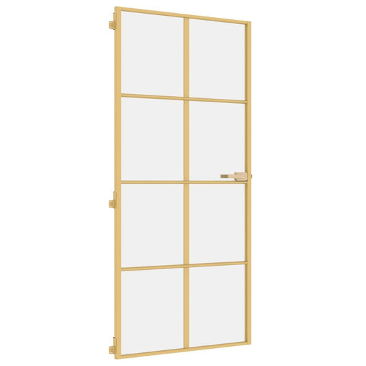Ușă interioară Slim auriu 93x201,5cm sticlă securizată/aluminiu