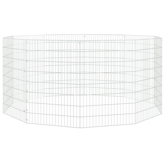 Adăpost pentru animale cu 10 panouri, 54x80 cm, fier galvanizat