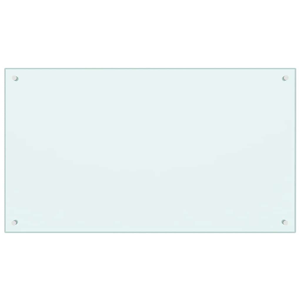 Panou antistropi de bucătărie, culoare lapte, 100x60 cm sticlă securizată