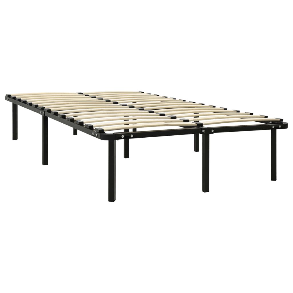 Cadru de pat, negru, 140 x 200 cm, metal