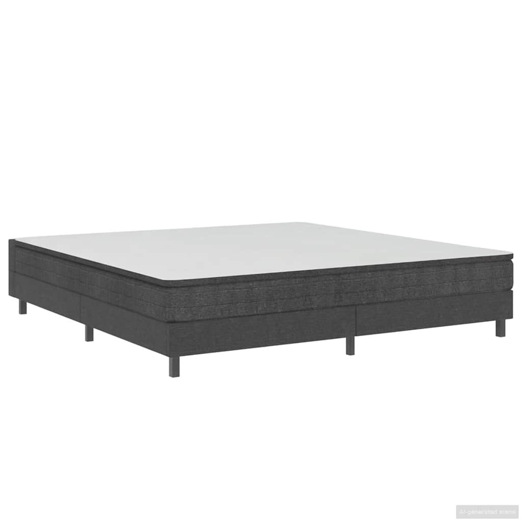 Cadru pat continental, gri, 180x200 cm, material textil