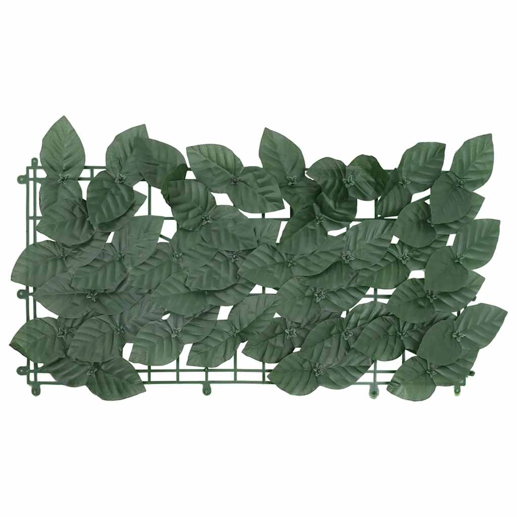 Paravan de balcon, frunze verde închis, 600x100 cm
