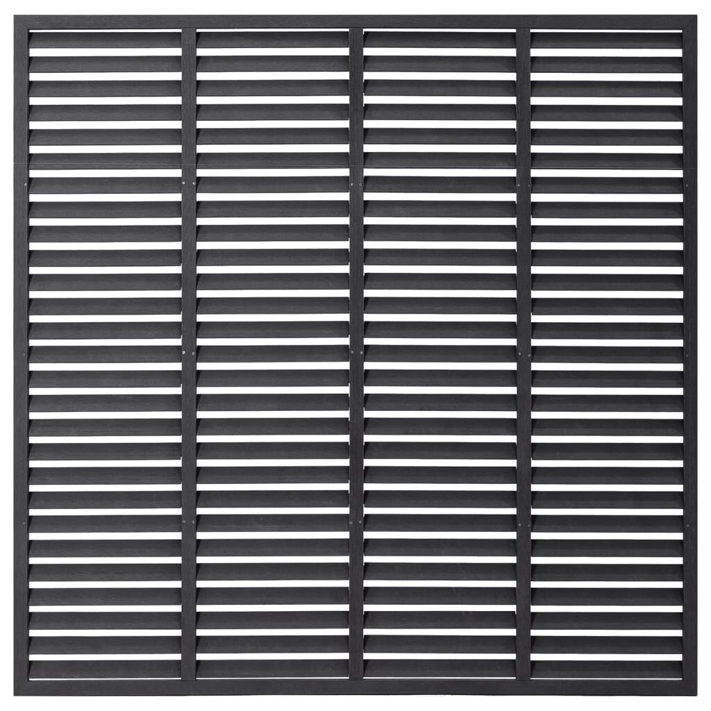 Gard tip oblon, gri, 180x180 cm, WPC