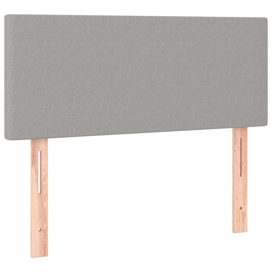 Tăblie de pat, gri deschis, 100x5x78/88 cm, textil