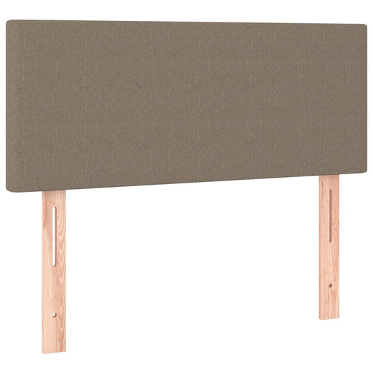 Tăblie de pat, gri taupe, 100x5x78/88 cm, textil