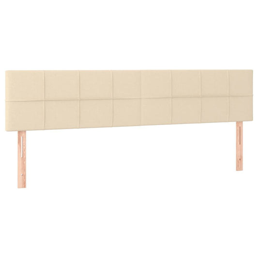 Tăblii de pat, 2 buc, crem, 90x5x78/88 cm, textil