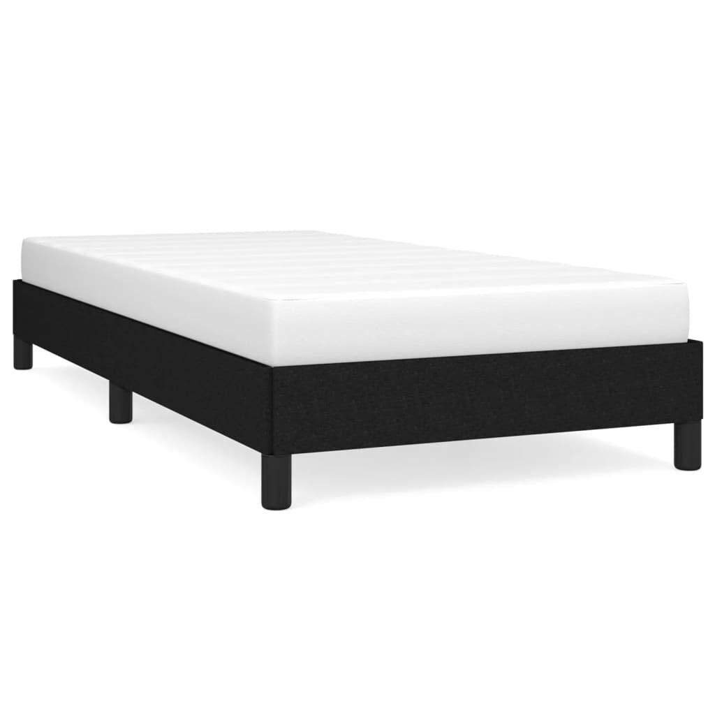 Cadru de pat fără saltea, negru, 100x200 cm, textil