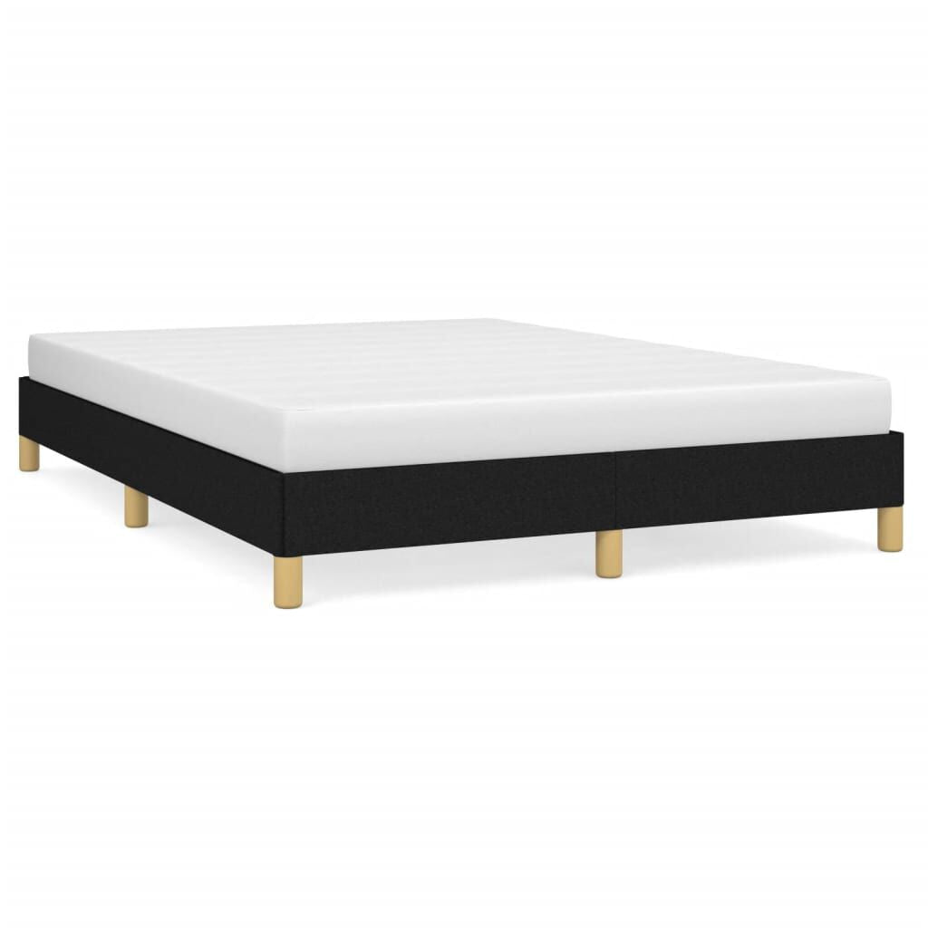 Cadru de pat fără saltea, negru, 140x190 cm, textil