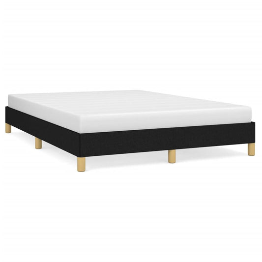 Cadru de pat fără saltea, negru, 140x190 cm, textil