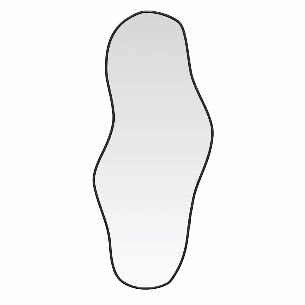Oglindă de perete, negru, 90x40 cm