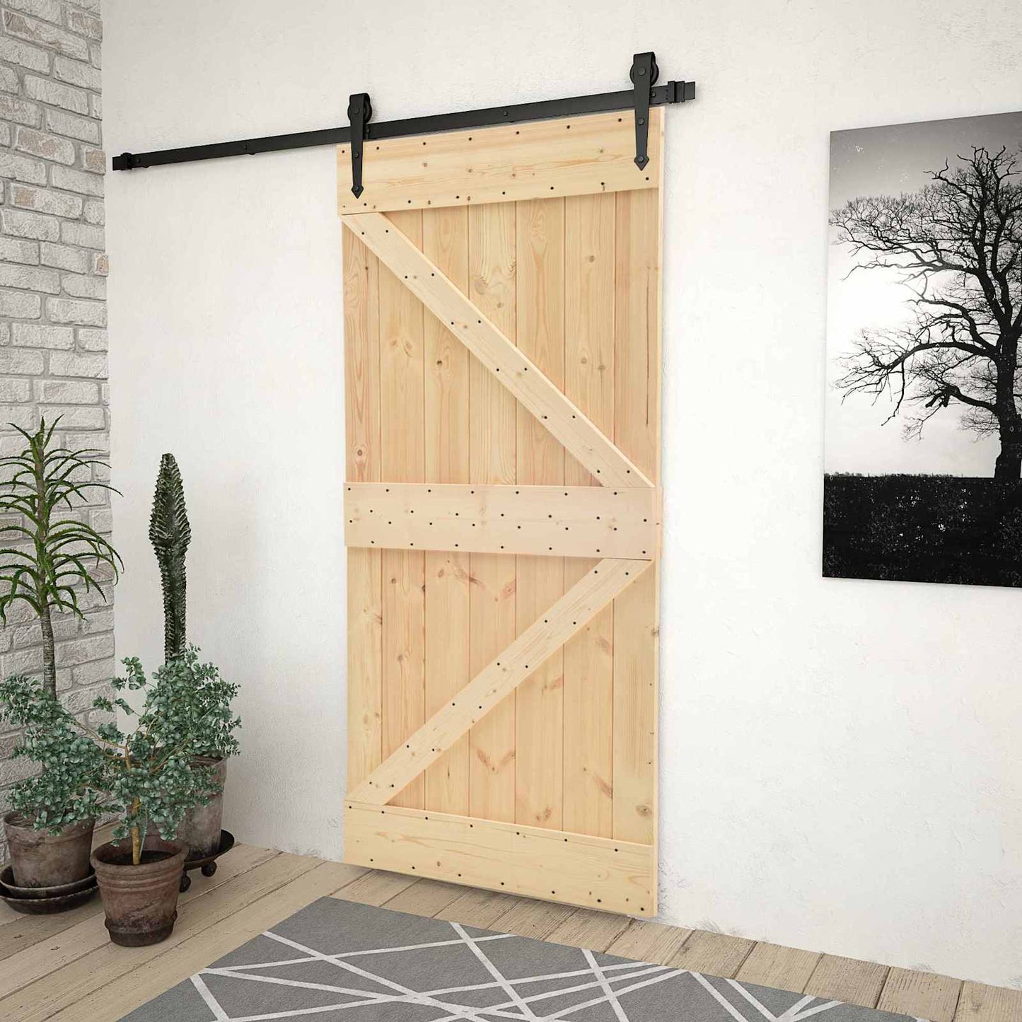 Ușă NARVIK natural 100 x 210 cm Lemn de Pin Solid