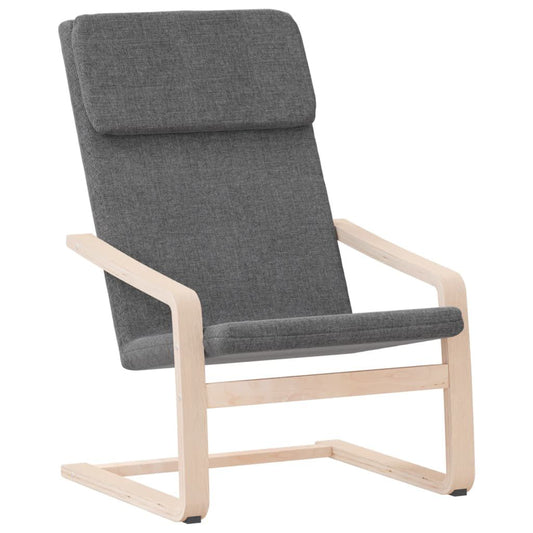Scaun de relaxare, gri închis, material textil