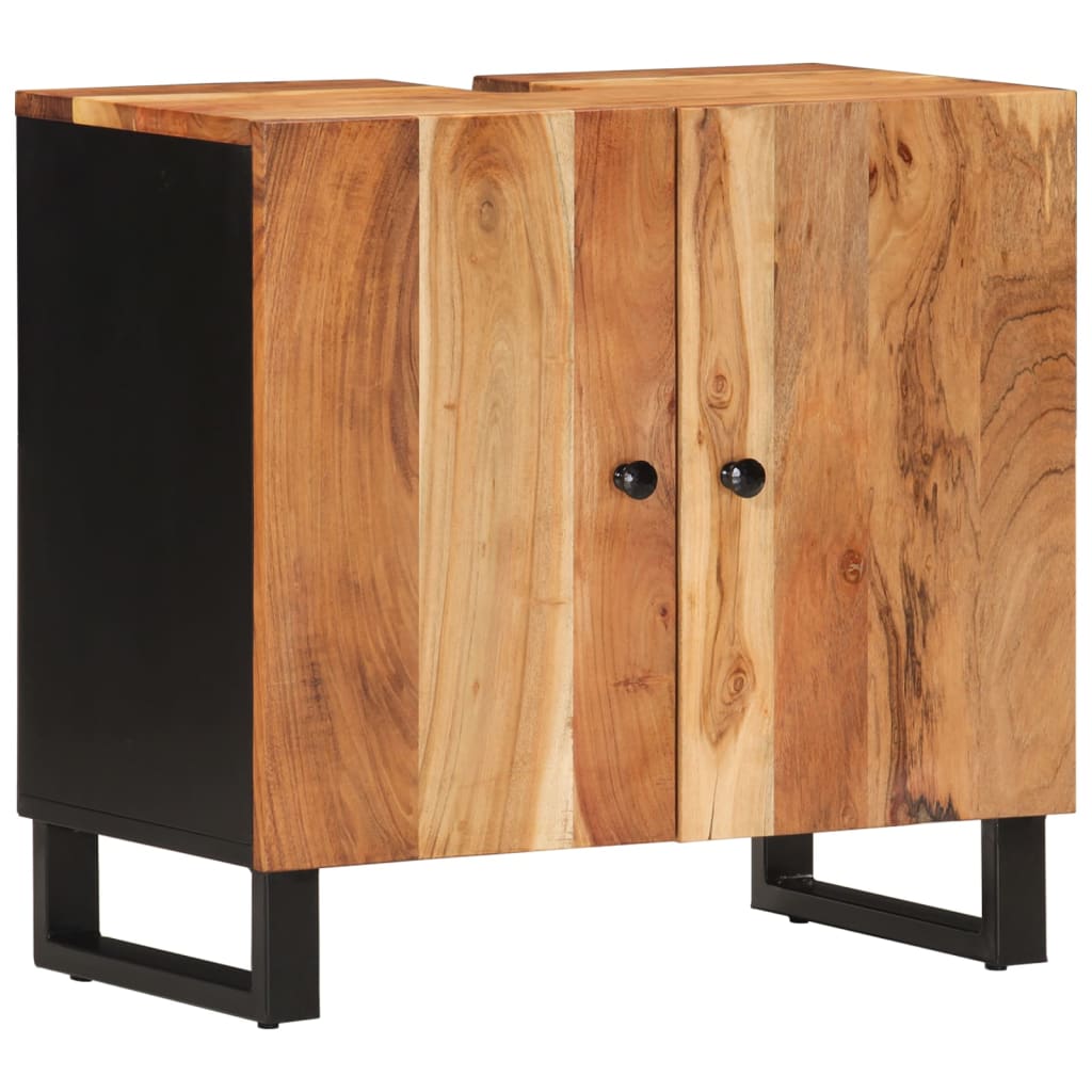 Dulap de chiuvetă 62x33x58 cm lemn masiv acacia & lemn compozit