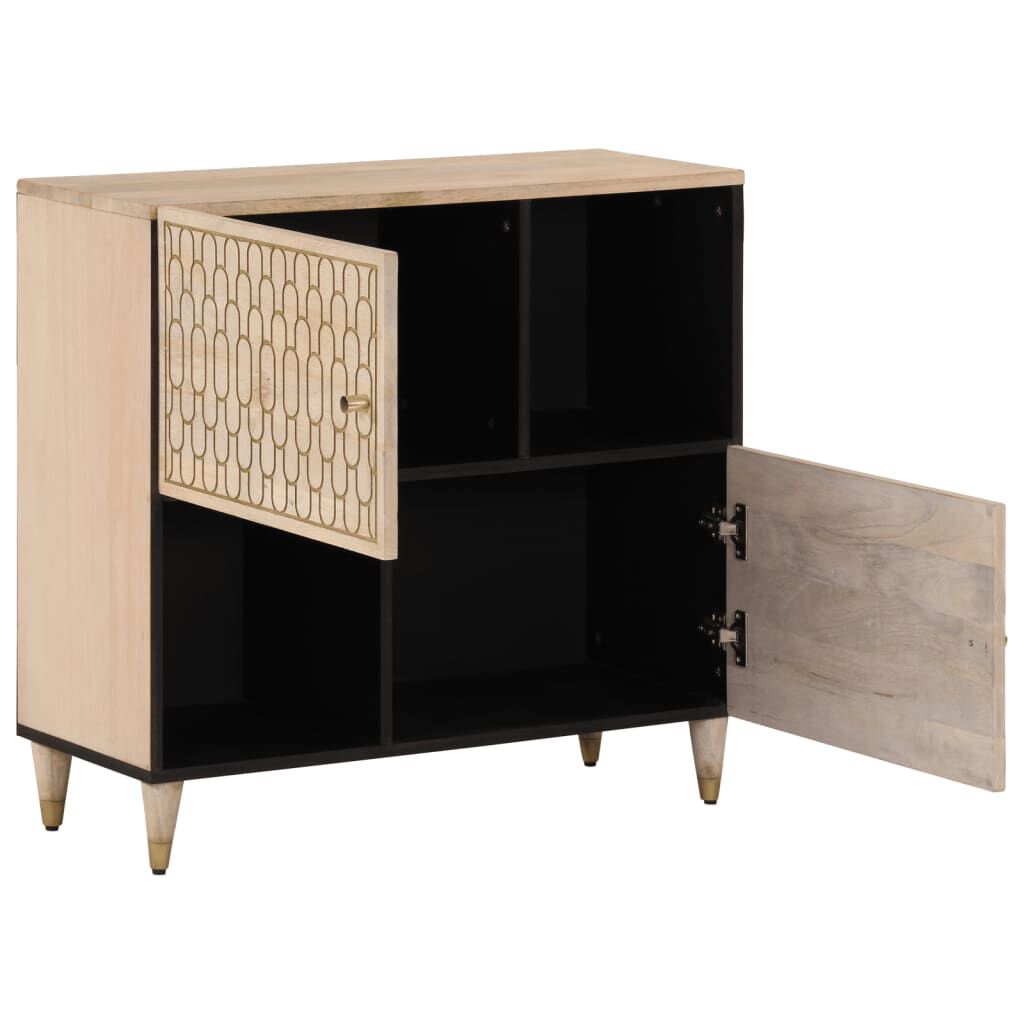 Dulap lateral, 80x33x75 cm, lemn masiv de mango