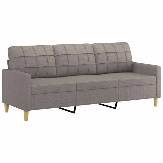 Canapea cu 3 locuri, taupe, 180 cm, material textil
