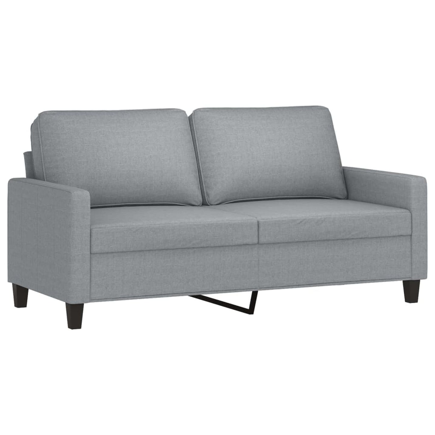Canapea cu 2 locuri, gri deschis, 140 cm, material textil