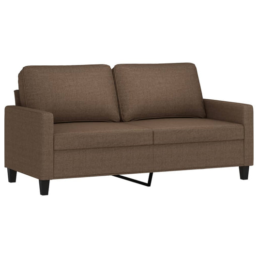 Canapea cu 2 locuri, maro, 140 cm, material textil