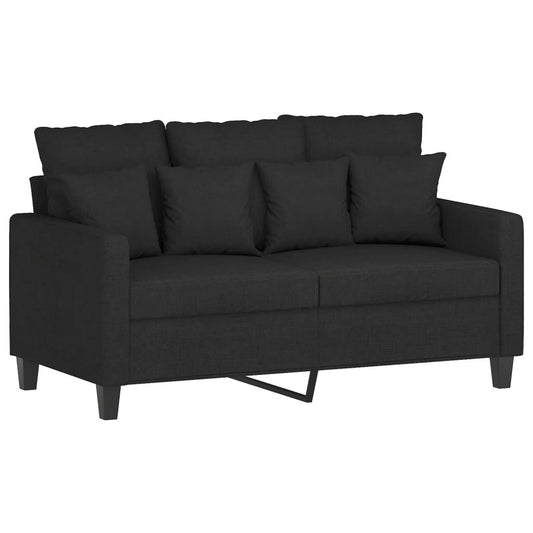Canapea cu 2 locuri, negru, 120 cm, material textil
