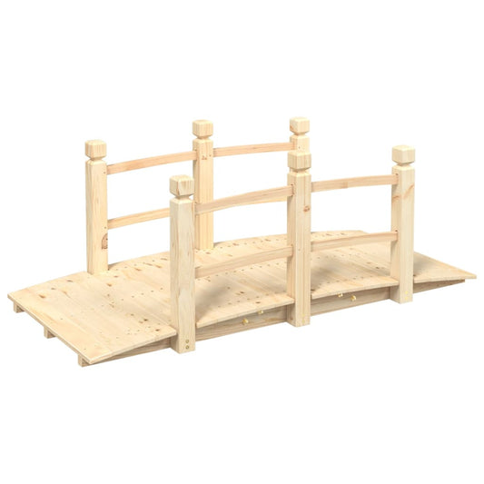 Pod de grădină cu balustrade, 150x67x56 cm, lemn masiv de molid