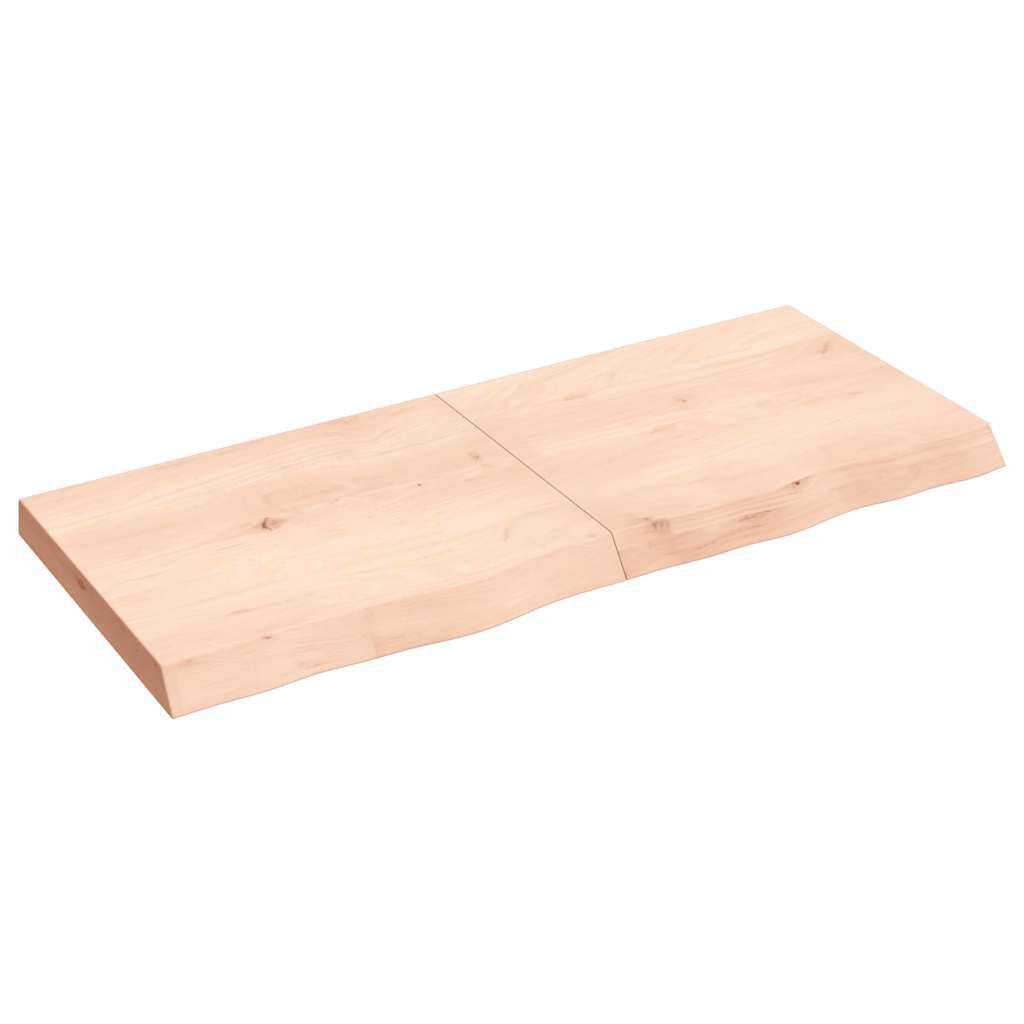 Polita de perete , 120x50x(2-6)cm, lemn masiv de stejar netratat