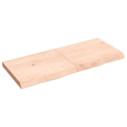 Polita de perete , 120x50x(2-6)cm, lemn masiv de stejar netratat
