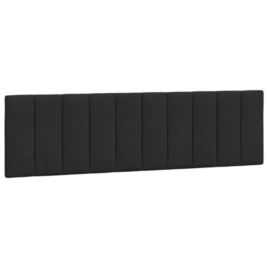 Pernă tăblie de pat, negru, 180 cm, catifea