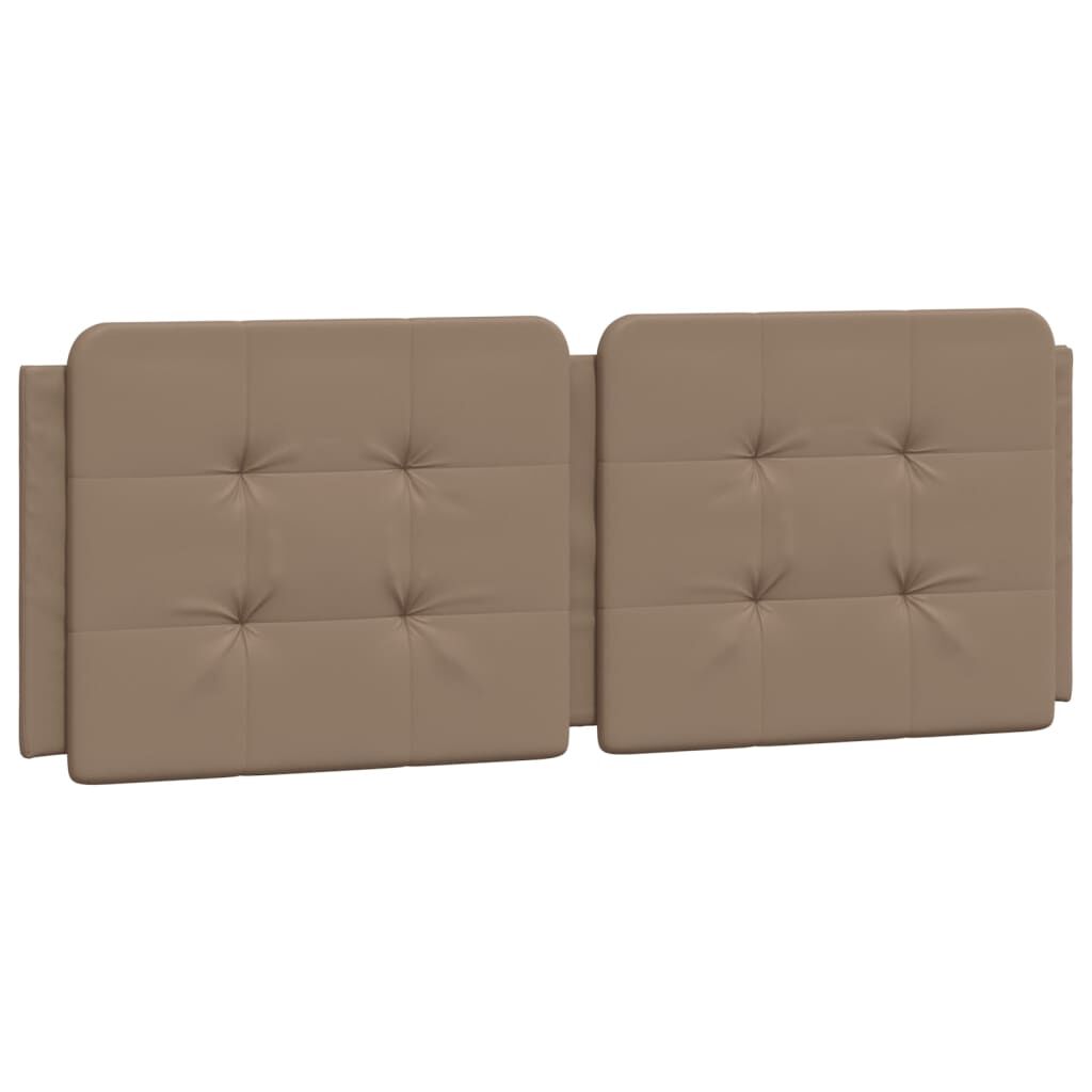 Pernă pentru tăblie de pat, cappuccino 140 cm piele artificială