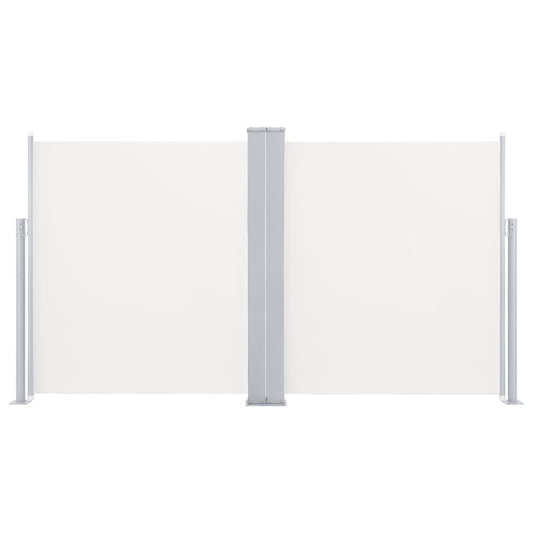 Copertină laterală dublă retractabilă, crem, 170 x 600 cm
