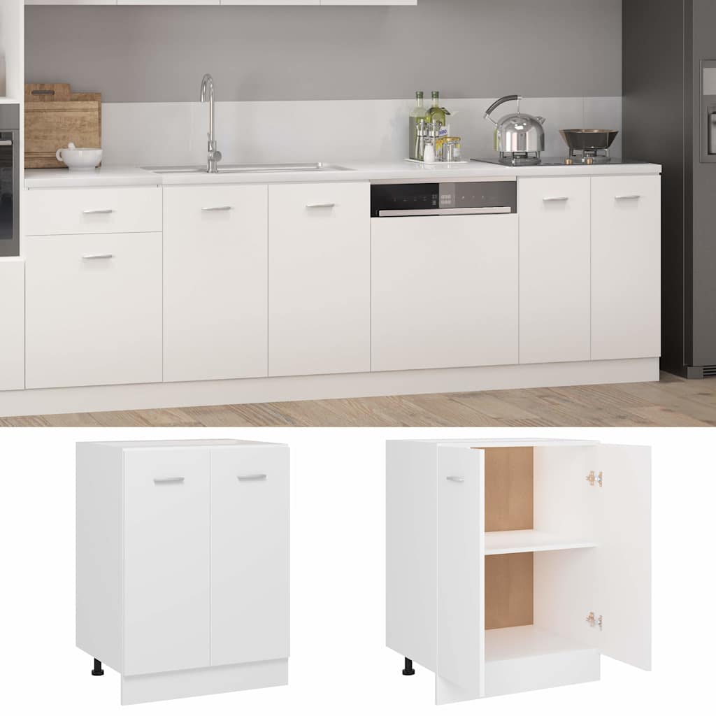 Dulap inferior “Lyon”, alb, 60 x 46 x 81,5 cm, lemn prelucrat