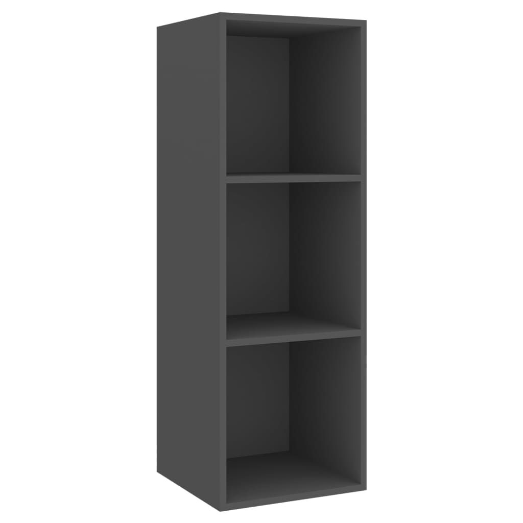Dulap TV montat pe perete, gri, 37x37x107 cm, PAL