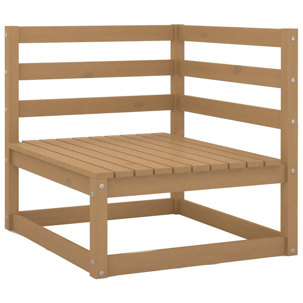 Set mobilier de grădină, 3 piese, maro miere, lemn masiv de pin