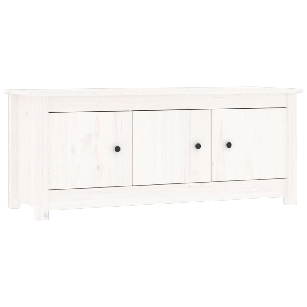 Dulap pentru pantofi, alb, 110x38x45,5 cm, lemn masiv pin