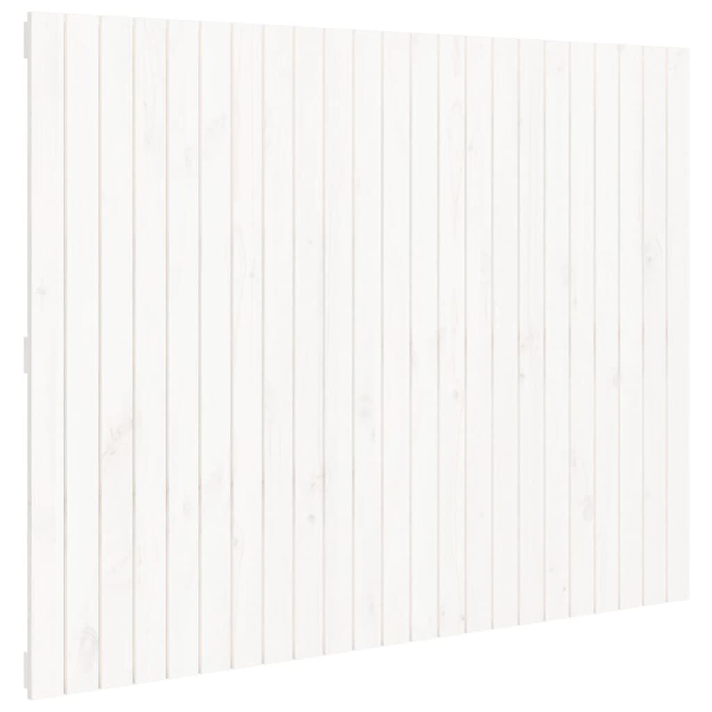 Tăblie de pat pentru perete, alb, 146,5x3x110 cm lemn masiv pin