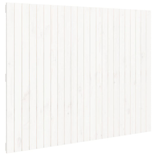 Tăblie de pat pentru perete, alb, 146,5x3x110 cm lemn masiv pin
