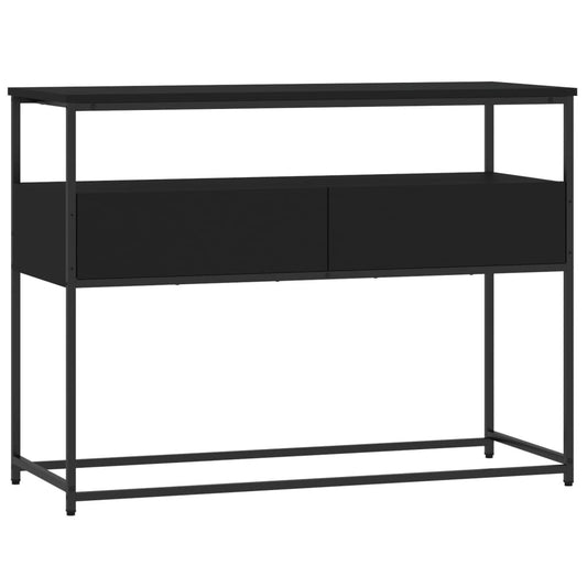 Măsuță consolă, negru, 100x40x75 cm, lemn compozit