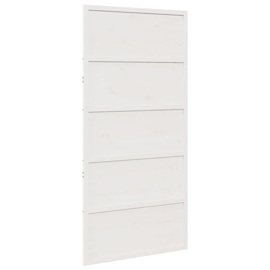 Ușă  albă 100x208 cm ,lemn masiv de pin