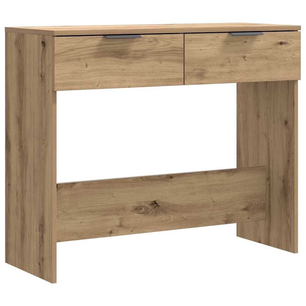 Măsuță consolă, stejar artizanal,90x36x75 cm, lemn prelucrat