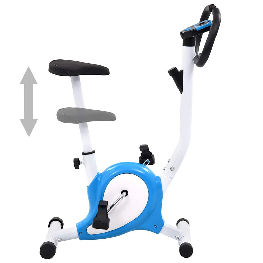Bicicletă fitness cu centură de rezistență, albastru