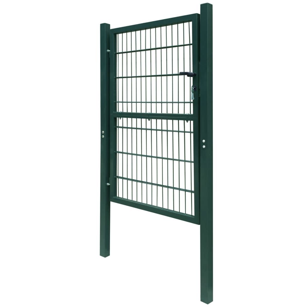 Poartă de gard 2D (simplă) verde 100x120 cm