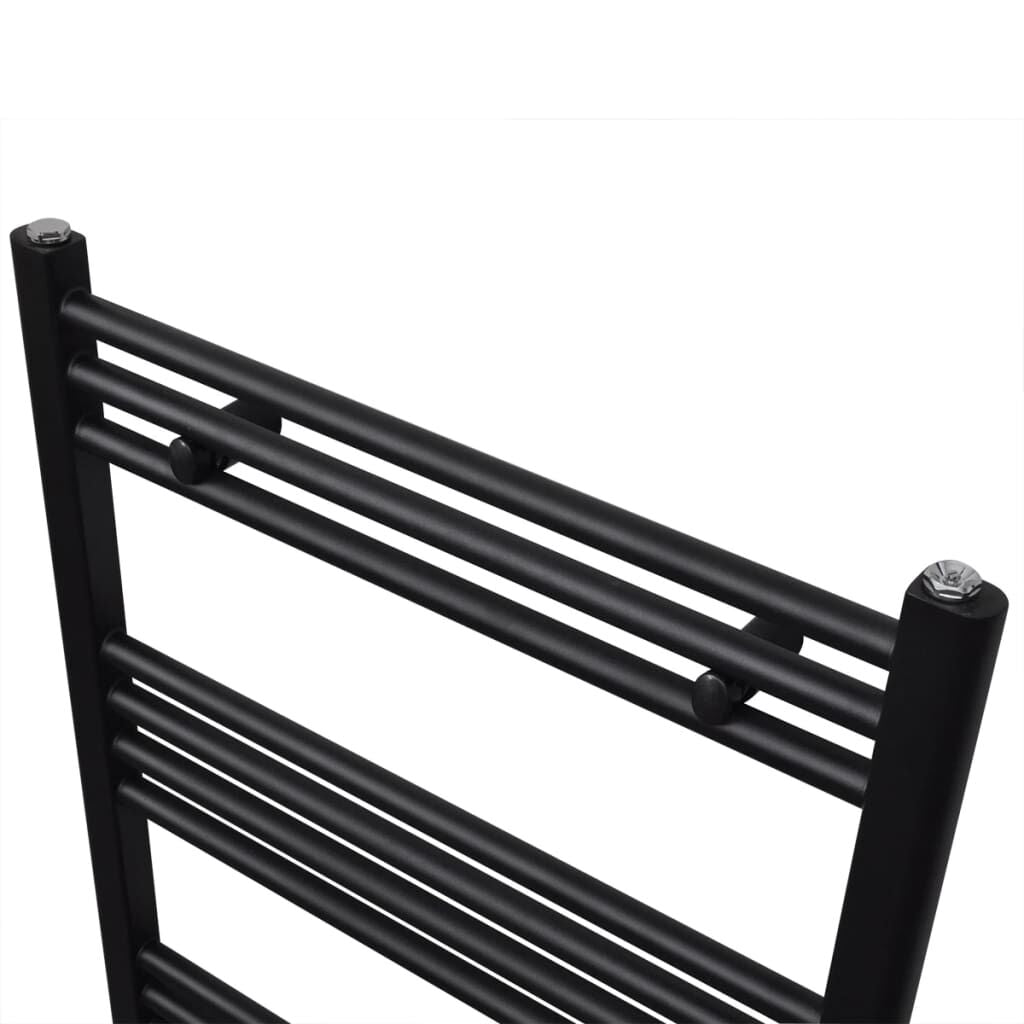 Radiator port-prosop încălzire centrală baie drept, negru, 600x1140 mm
