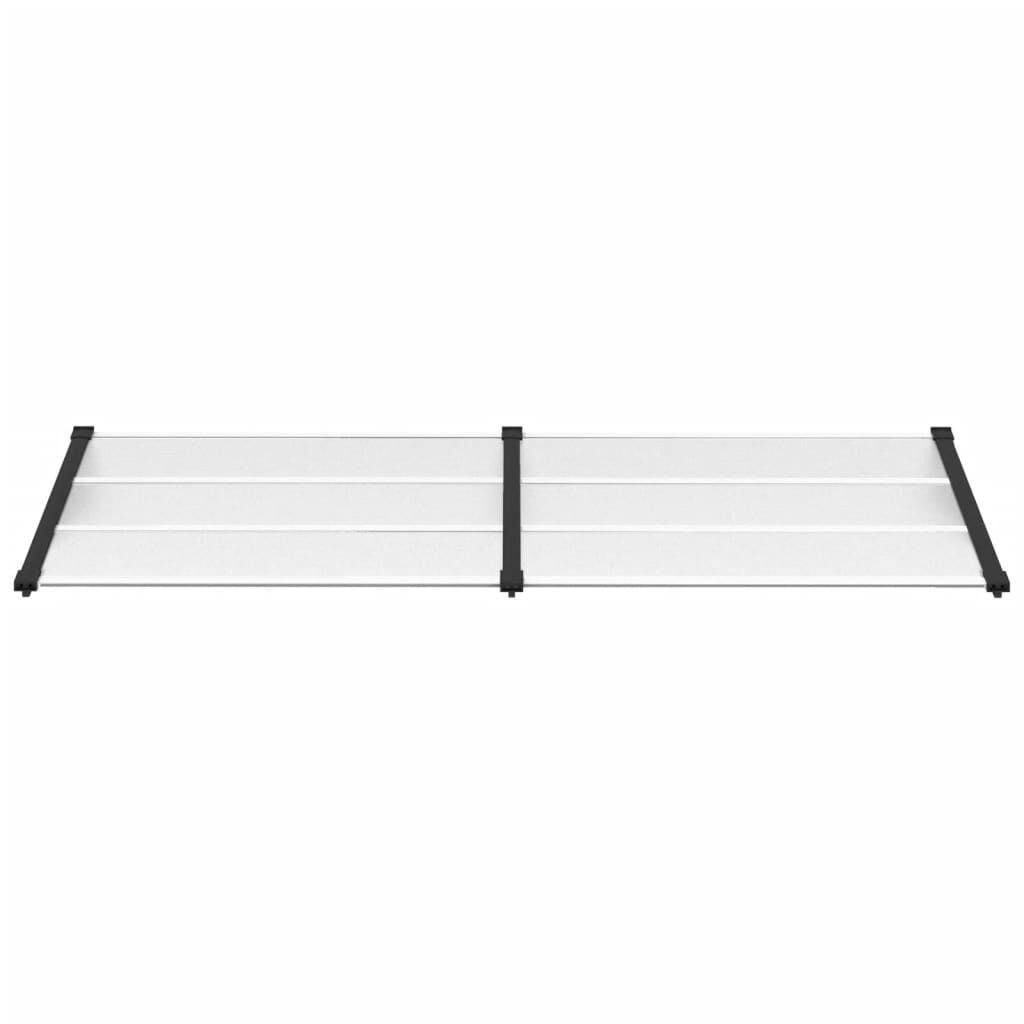 Copertină de ușă, negru și transparent, 239x90 cm, policarbonat