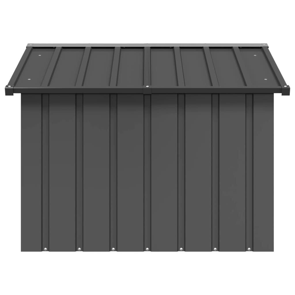 Casă pentru câini antracit 116,5x103x81,5 cm oțel galvanizat