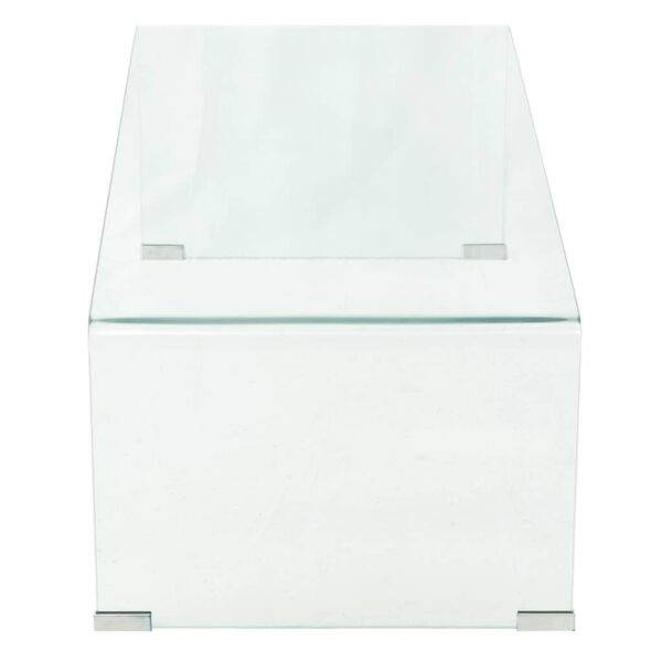 Masă de cafea 98x45x30 cm Sticlă securizată Transparentă