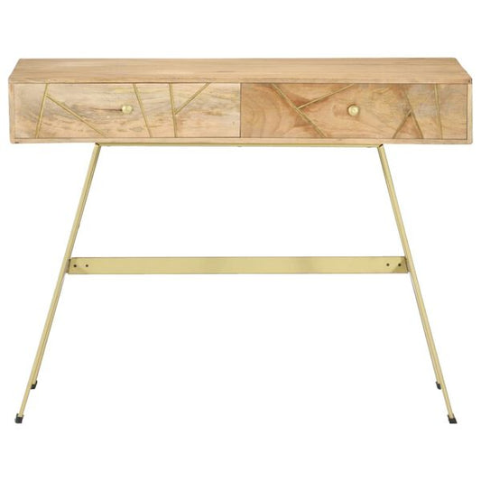 Birou de scris cu sertare, 100 x 55 x 75 cm, lemn masiv mango