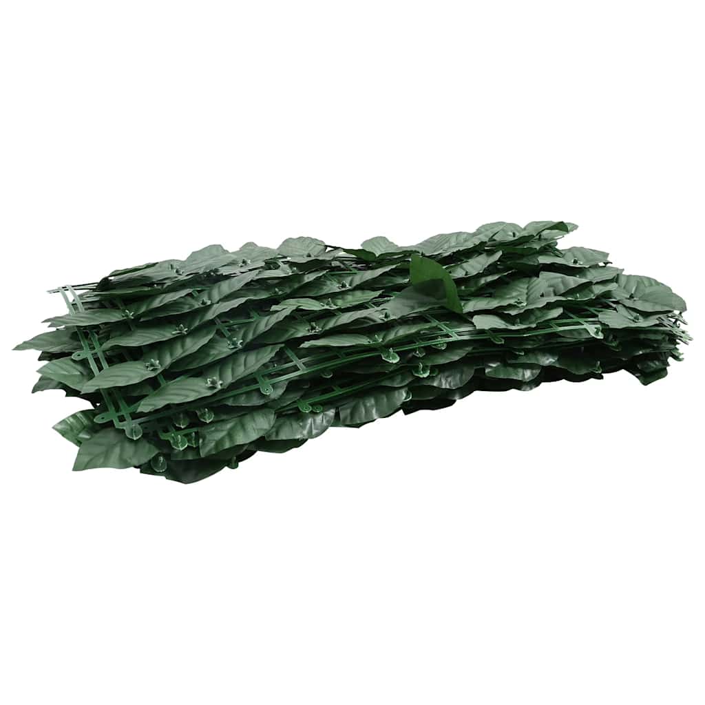 Paravan de balcon, frunze verde închis, 600x100 cm
