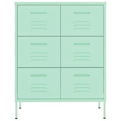 Dulap cu sertare, verde mentă, 80x35x101,5 cm, oțel