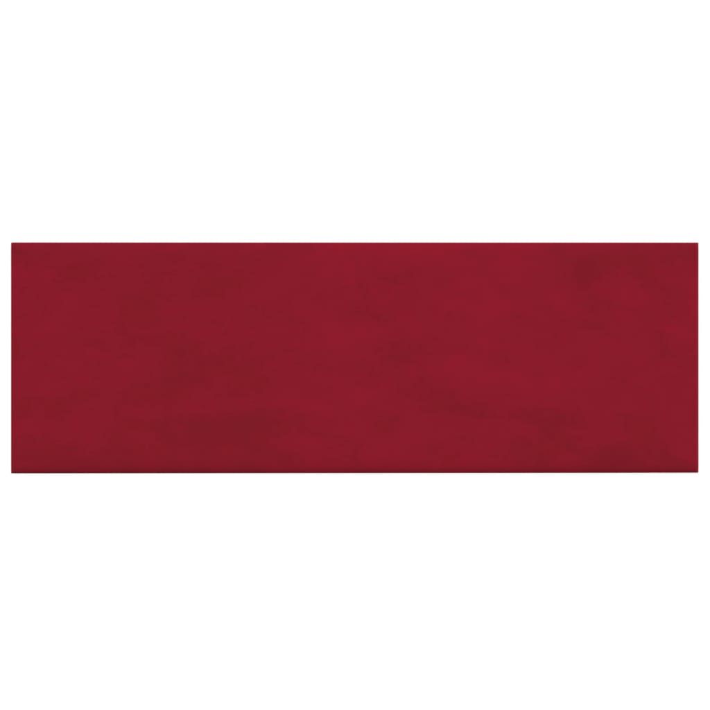 Panouri de perete 10 buc. roșu vin 90x30 cm catifea 2.7 m²