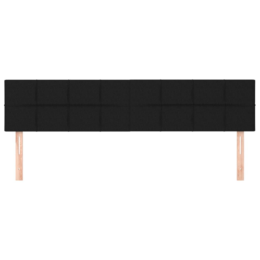 Tăblii de pat, 2 buc, negru, 100x5x78/88 cm, textil